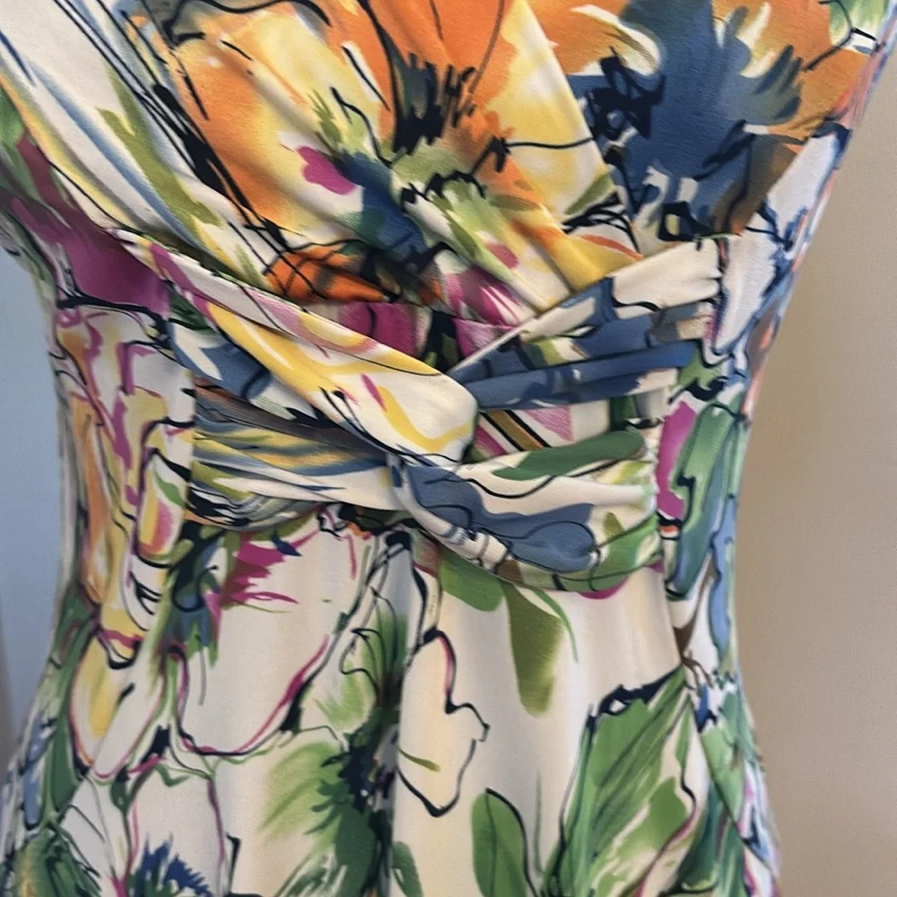 Christopher & Banks Sleeveless Floral Midi Dress Size M - Picture 6 of 14